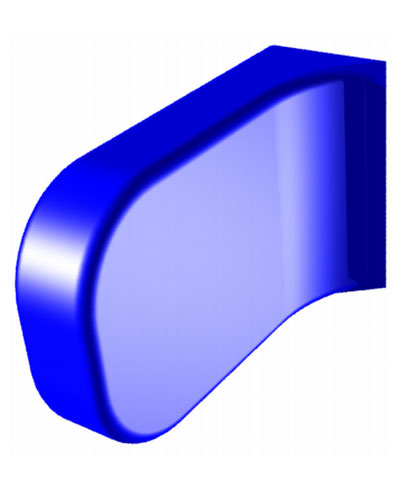Contoured Lateral Hip/Thigh Support Pads, from Seat, contoured at rear, pair