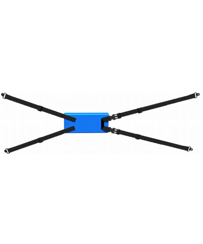 BioForm Abdominal Binder, Four 1” Wide Straps, Fastex Buckle Closure, End Fittings