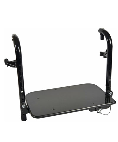 BioForm Double Leg (1 piece) Flip-Up Footplate, Self Centering Locking, for 20” Wheelchairs