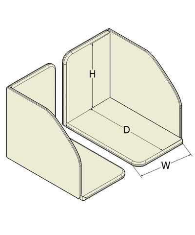 BioForm, Single Leg (2 pieces), Non-padded Footboxes, Hardware to secure from Hangers.