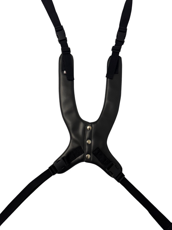 BioForm Non-Stretch (Black Vinyl) Standard Anterior Trunk Support, Snap Closure